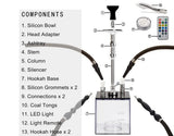 Double Leather Tube Square Spot Cube Acrylic Hookah