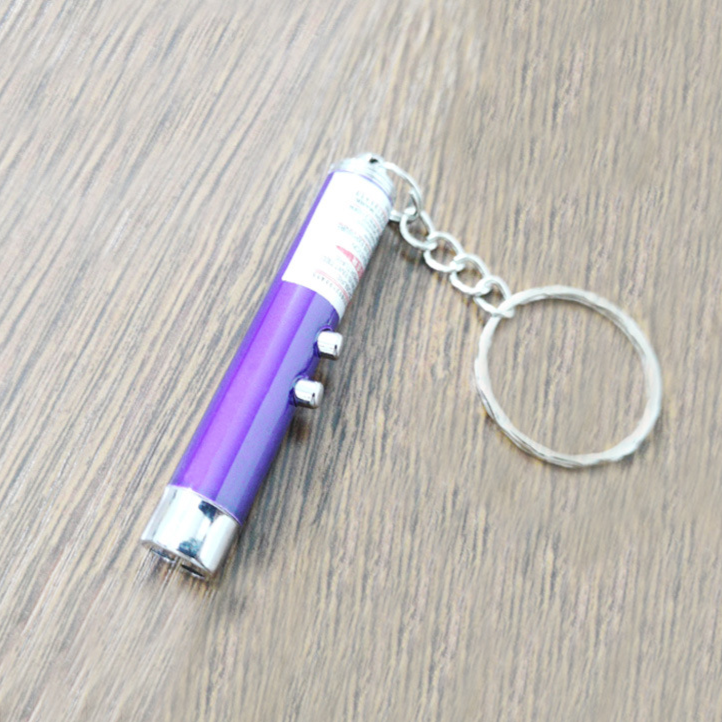 Aluminum Alloy LED Laser Flashlight Keychain