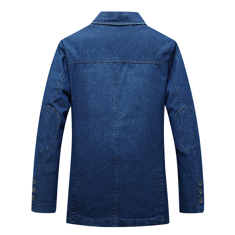 Men's hooded zip denim jacket, photo 4