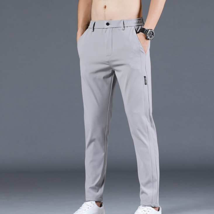 Men's Ice Silk Straight-Leg Casual Pants