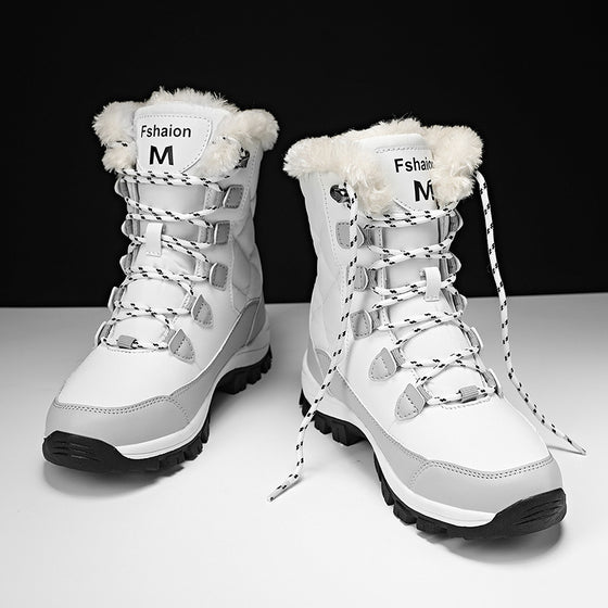 Womens Warm Fleece-Lined Winter Snow Boots