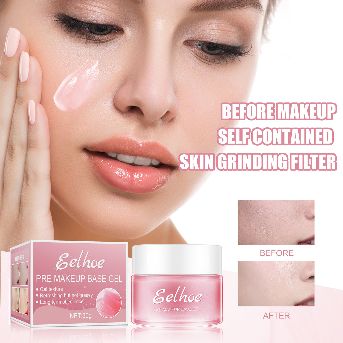 Makeup Base Gel Primer bottle, front view