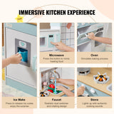 Kids kitchen playset pots and pans close-up