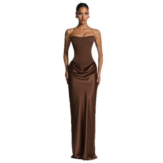 Elegant Sleeveless Patchwork Backless Bodycon Dress