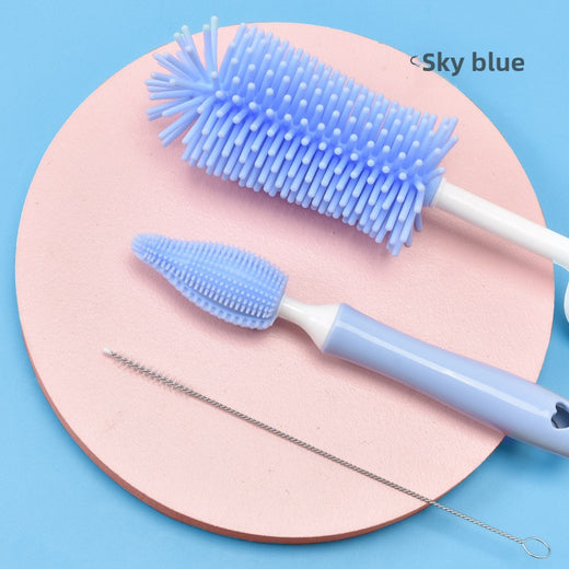 Silicone Baby Bottle Brush Set with 360 Rotation product image 1