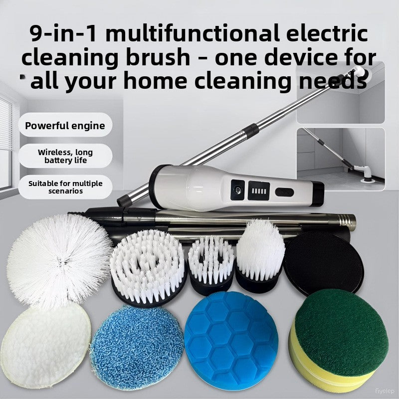 wireless electric cleaning brush long handle retractable