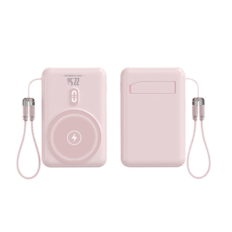 3-in-1 15W Magnetic Wireless Portable Charger 22.5W Power Bank with Built-in Cable and Watch Charging