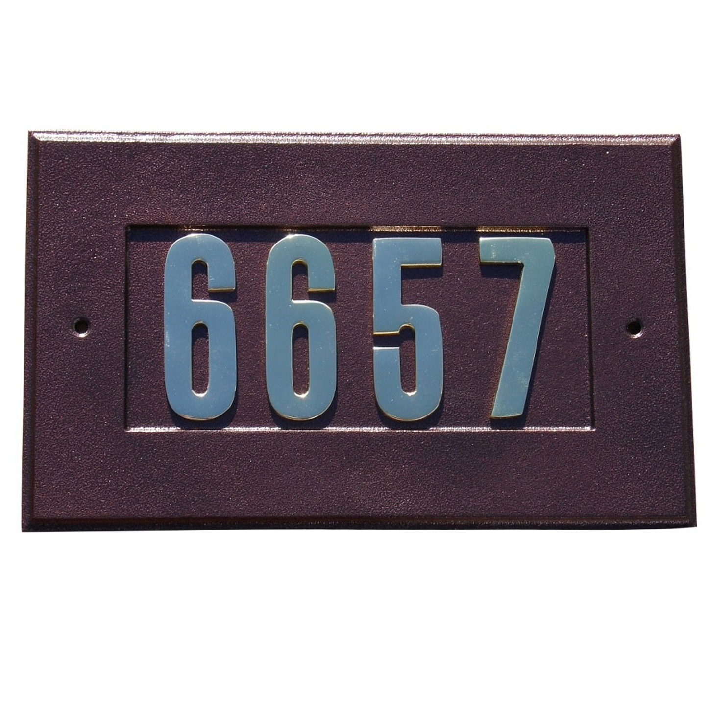 Manchester Address Plate with 3-Inch Brass Numbers