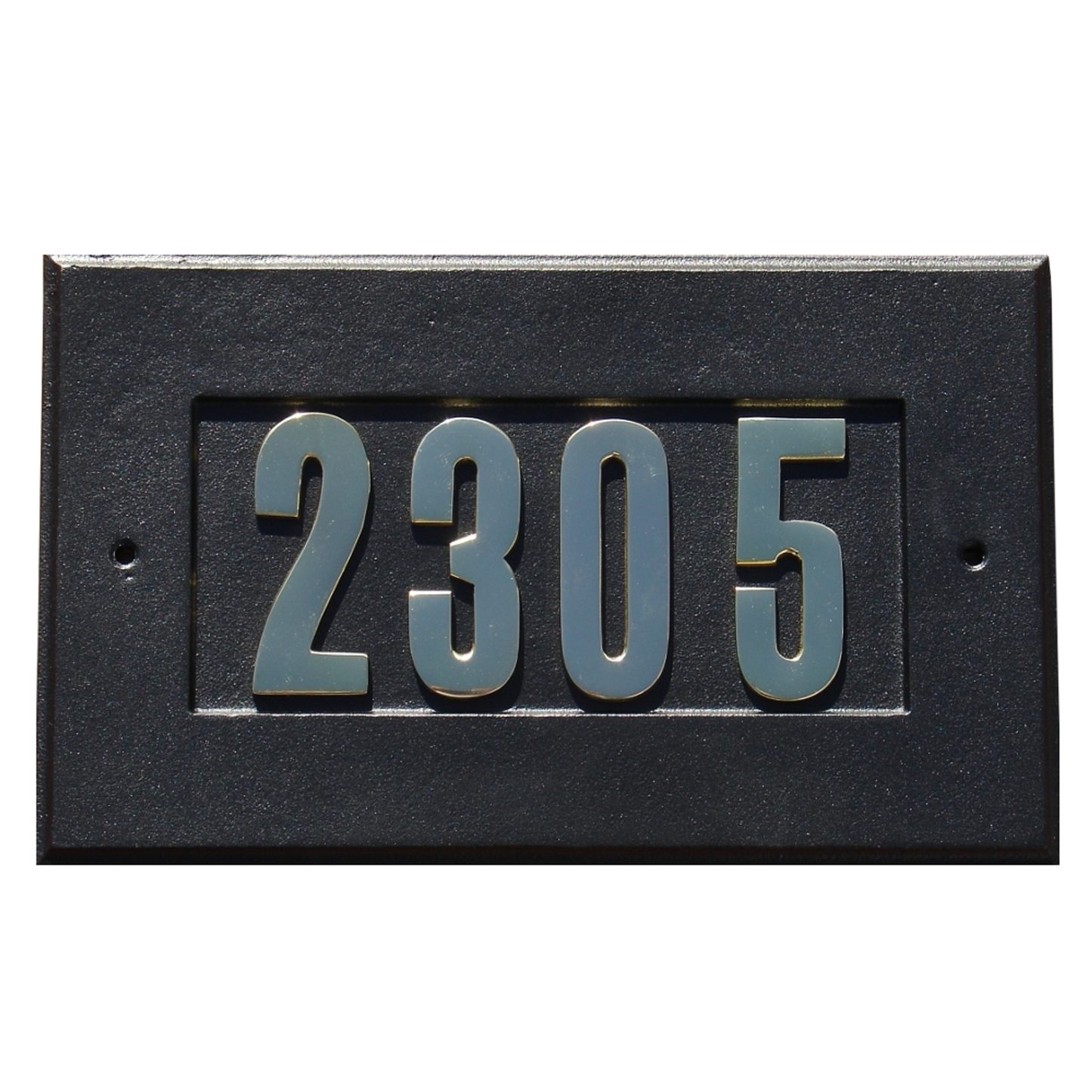 Manchester Address Plate with 3-Inch Brass Numbers
