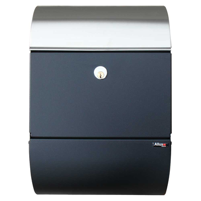 Qualarc Allux 3000 Locking Mailbox Black Galvanized Steel