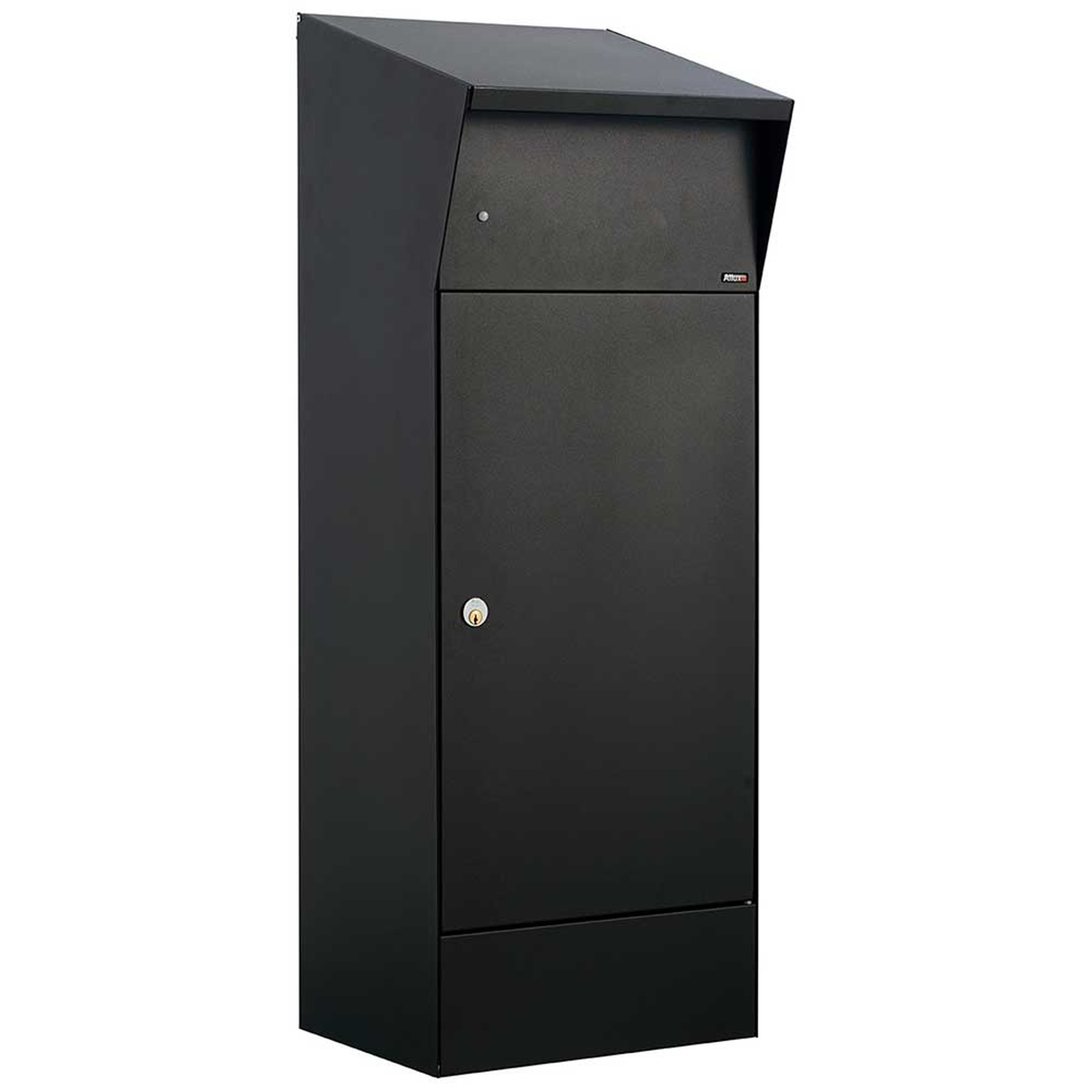 Allux Bjorn Freestanding Parcel Box with LED Light, Black