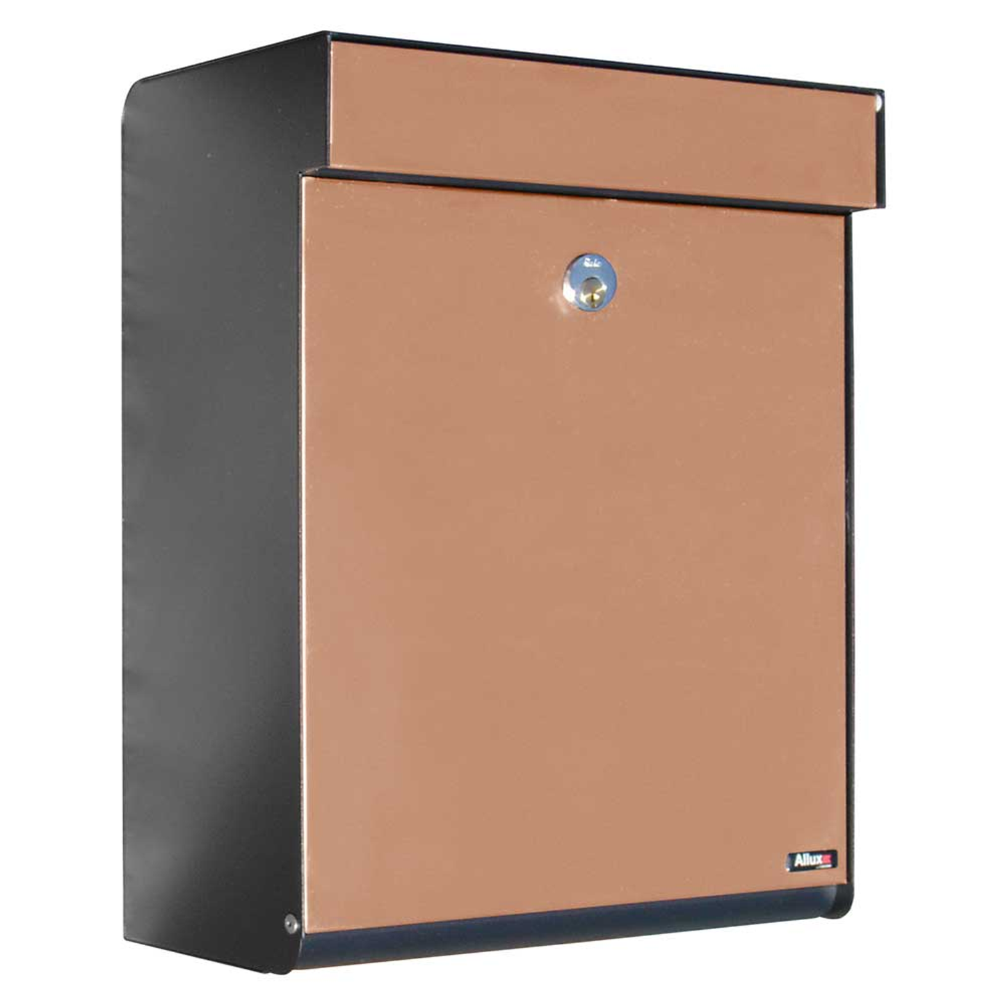Allux Grandform Wall Mount Mailbox, Powder-Coated Steel
