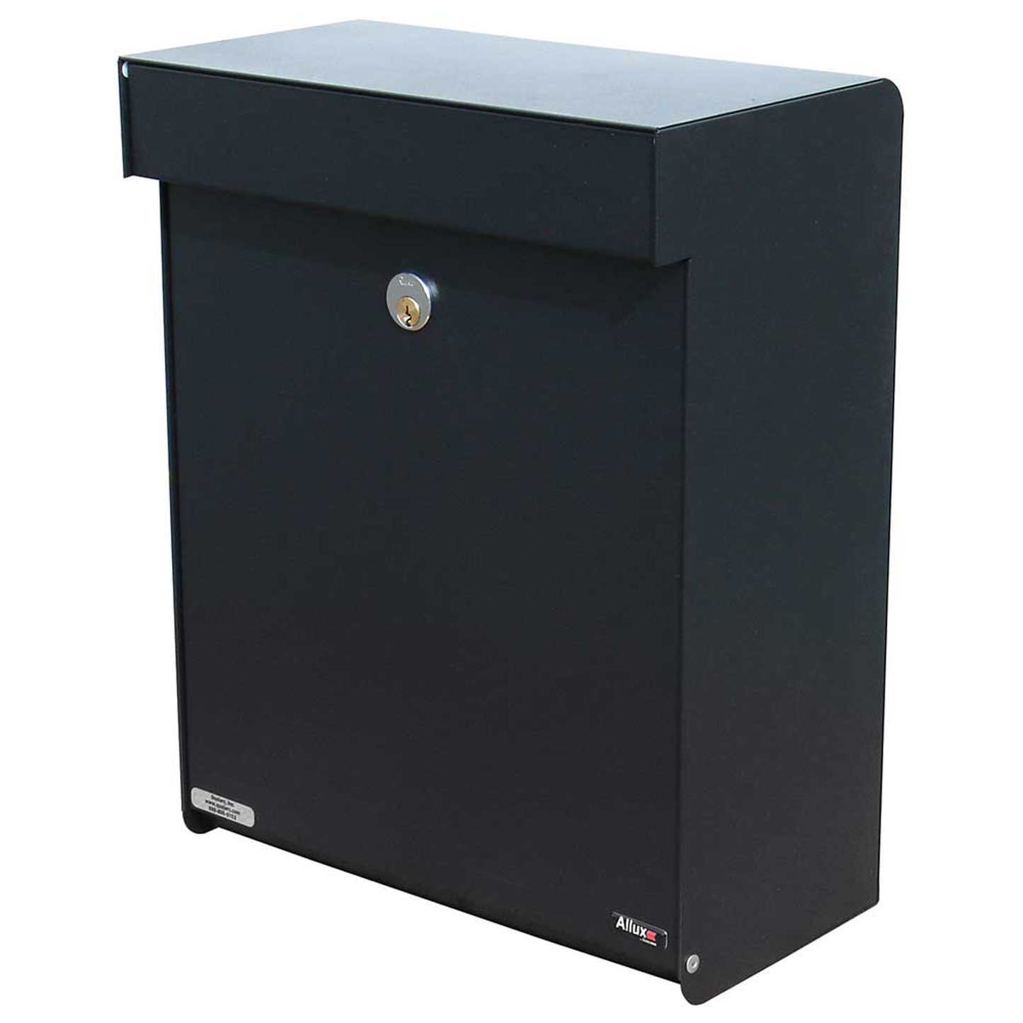 Allux Grandform Wall Mount Mailbox, Powder-Coated Steel