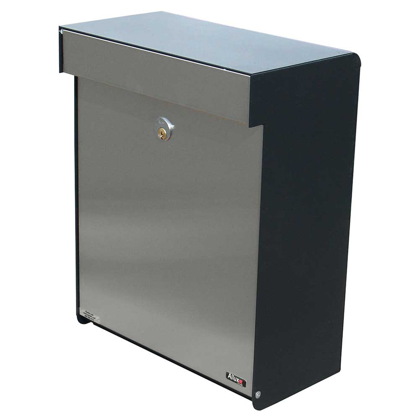 Allux Grandform Wall Mount Mailbox, Powder-Coated Steel