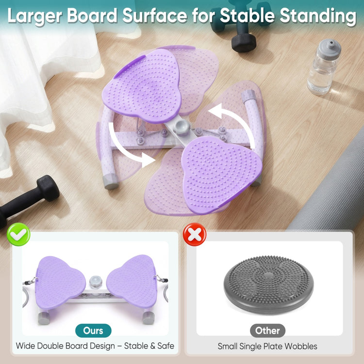 Twist board compact base side view