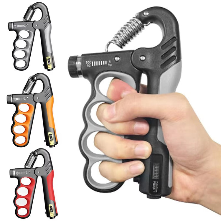 Adjustable hand gripper 5 to 100 kg in red