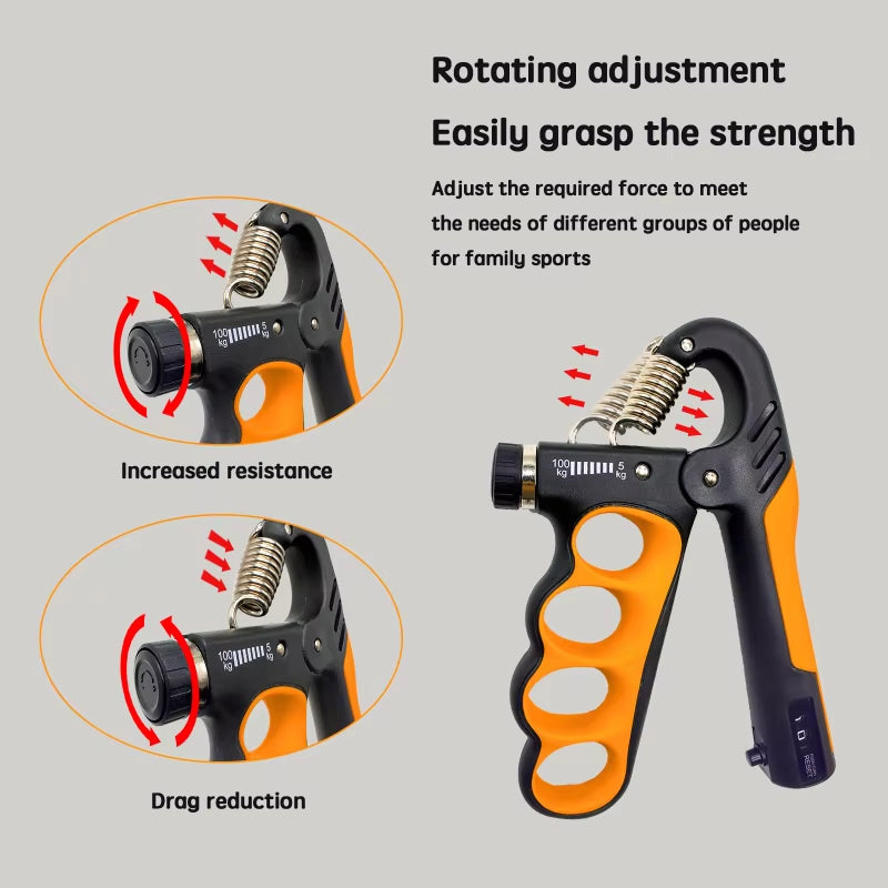 Adjustable gripper ergonomic handle close up