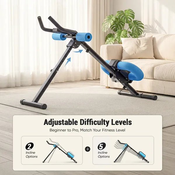Ab trainer in incline position for core workout