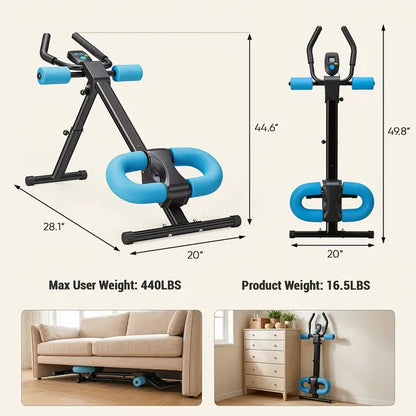 Adjustable Ab Trainer Foldable Core Workout Machine 2