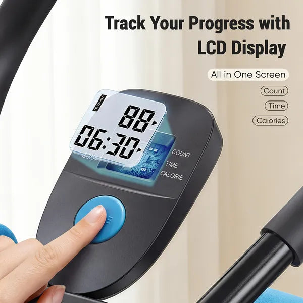 Adjustable ab trainer LCD tracker close-up