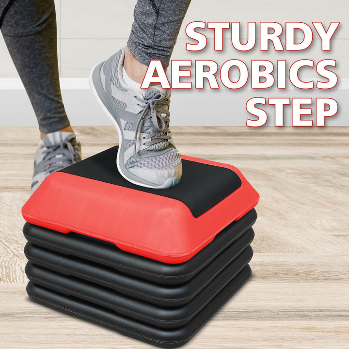 adjustable aerobic step platform top-down view