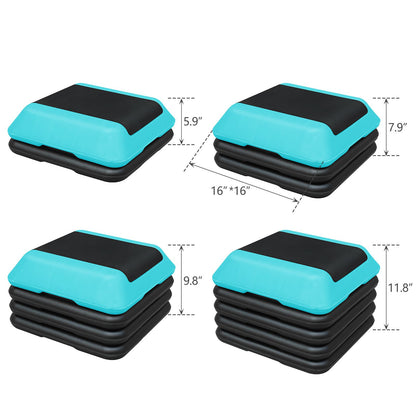 adjustable aerobic step platform close-up detail