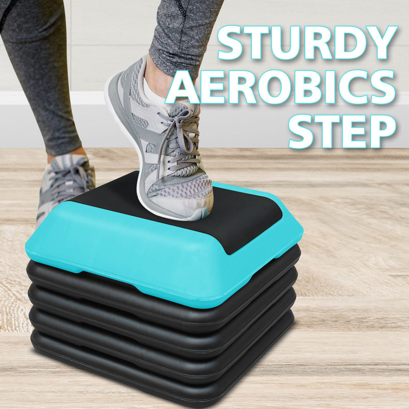adjustable aerobic step platform top-down view