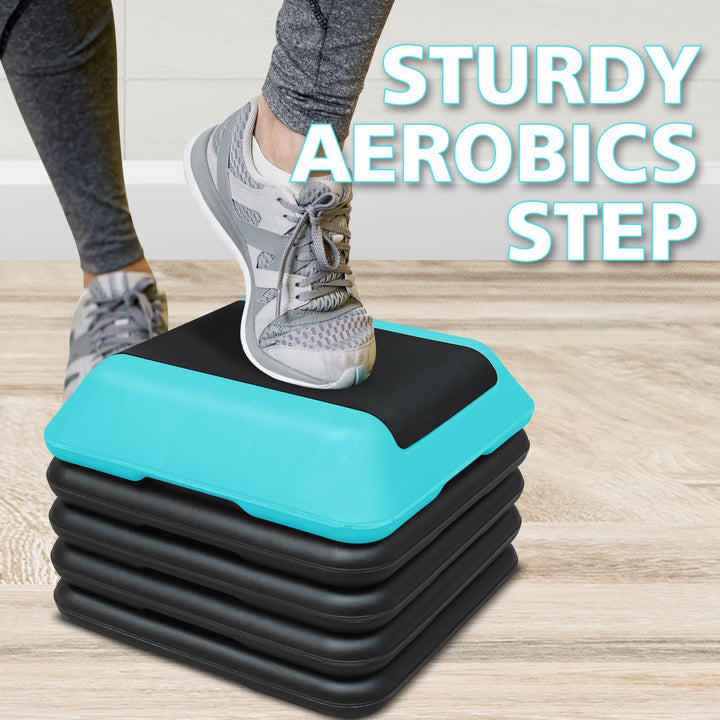 adjustable aerobic step platform top-down view
