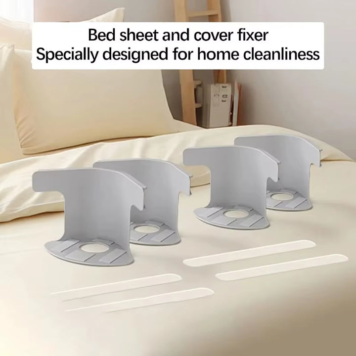 Bed sheet straps clip detail close-up
