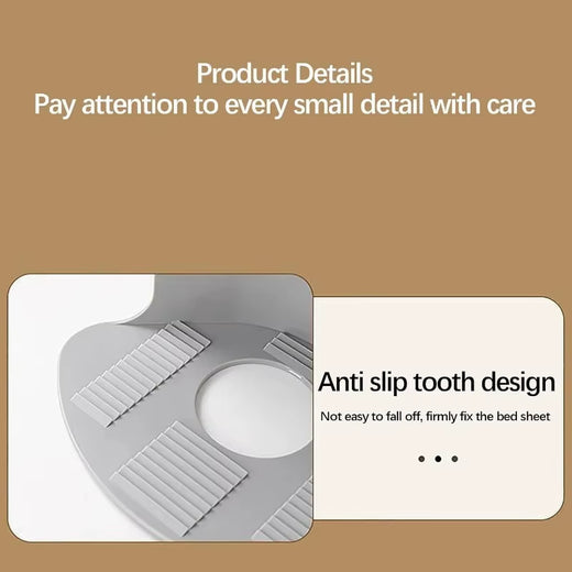 Adjustable elastic strap stretched across mattress