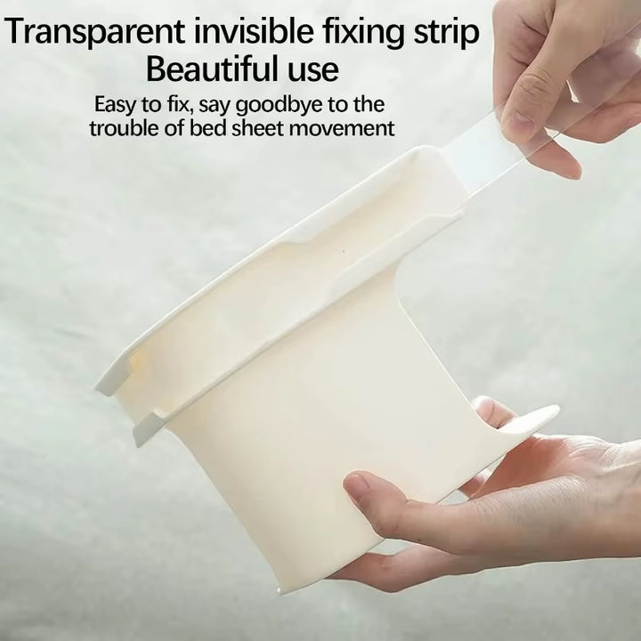 Bed sheet straps holding fitted sheet smooth and tight