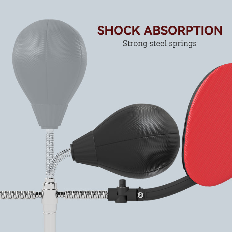 Boxing bag stand side view, weighted base