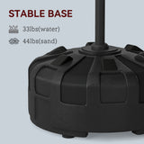 Adjustable boxing trainer in use, home gym setup