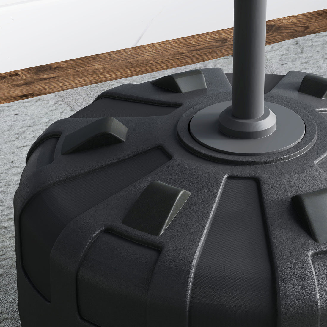 Boxing bag stand height adjustment detail