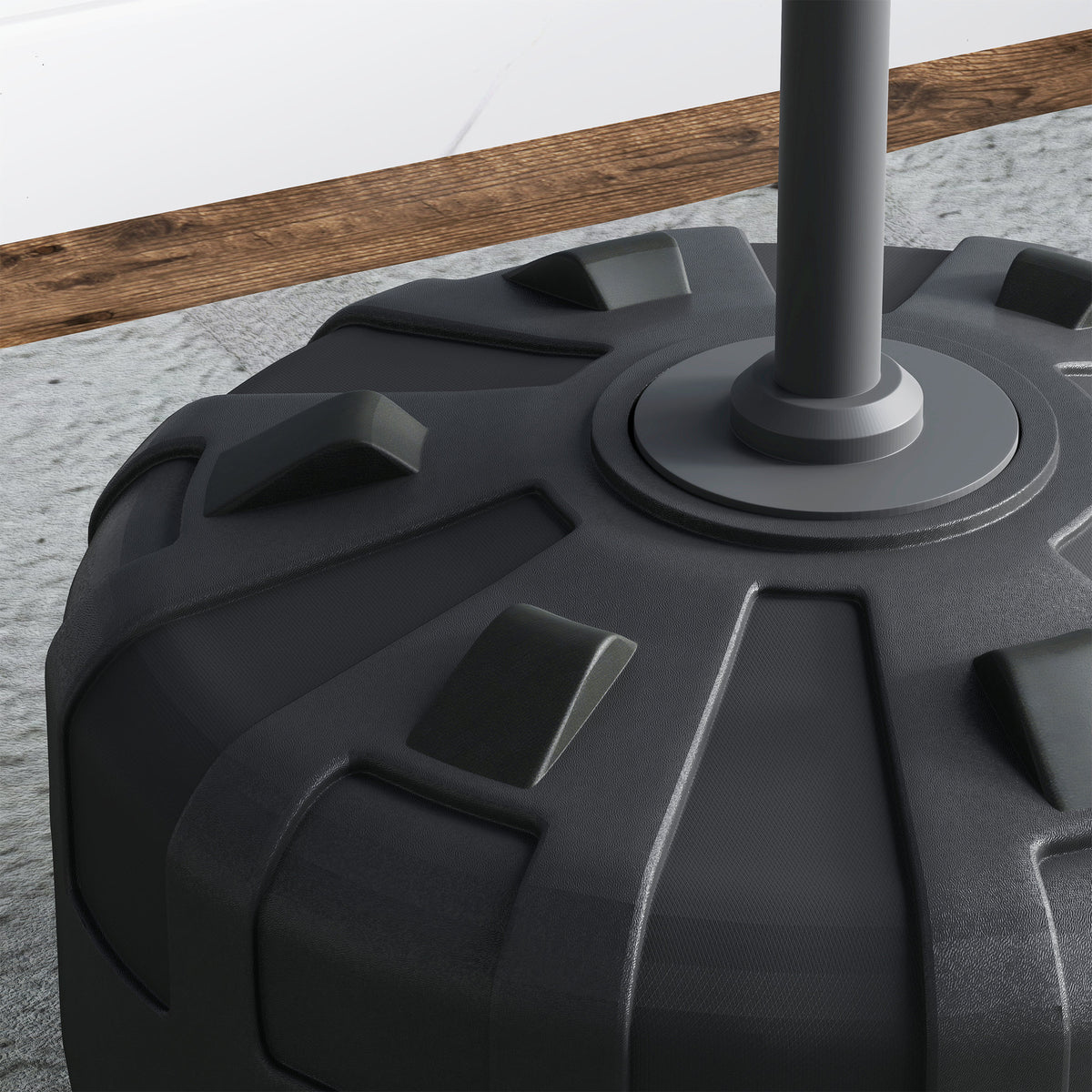 Boxing bag stand height adjustment detail