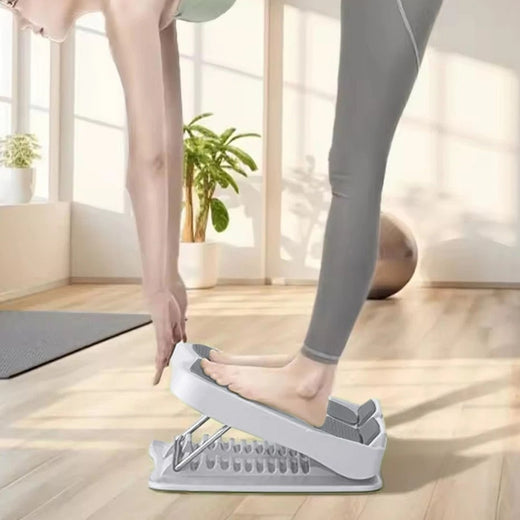 Adjustable calf stretcher slant board in grey