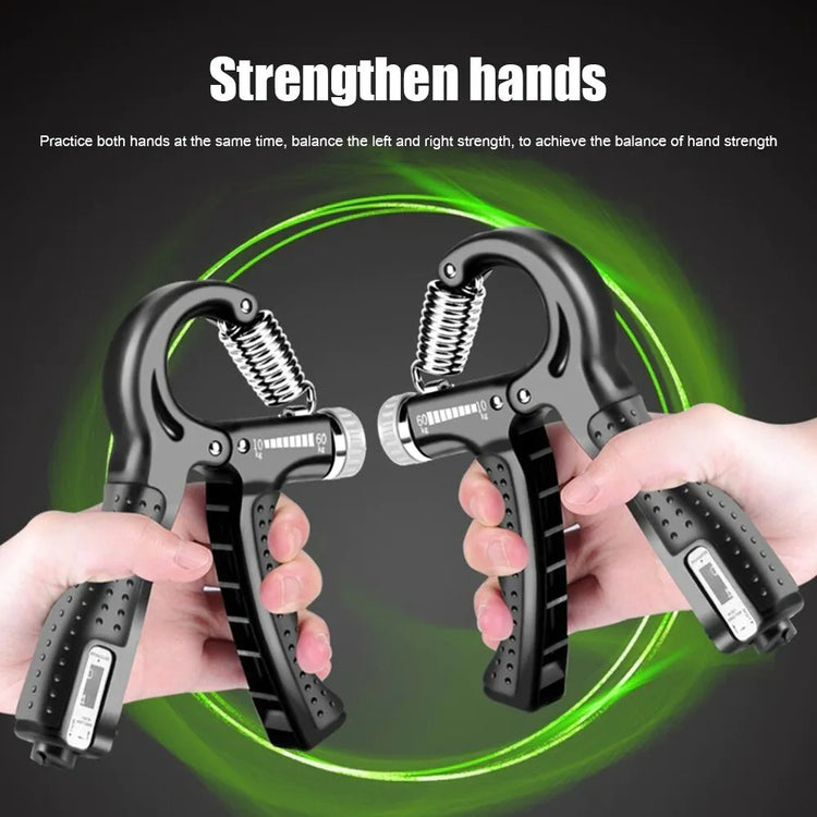 Adjustable hand grip strengthener for forearm training