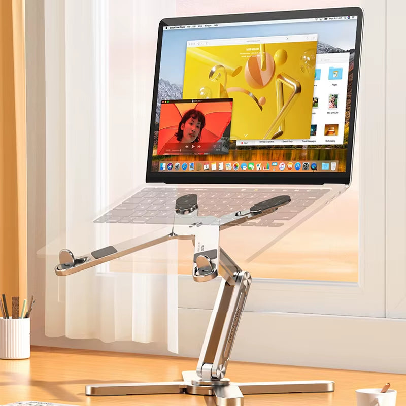 Adjustable Laptop Stand, front view at eye-level height