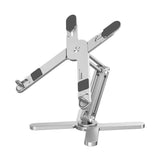 Foldable laptop stand in folded position