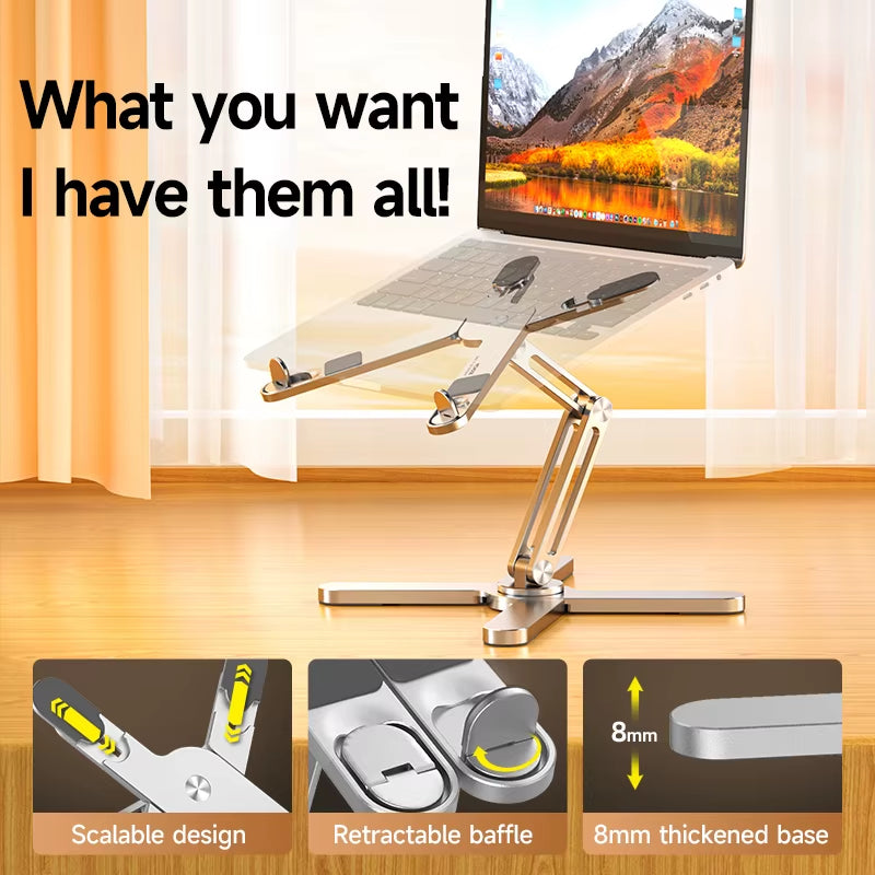 Adjustable Laptop Stand in Gray finish