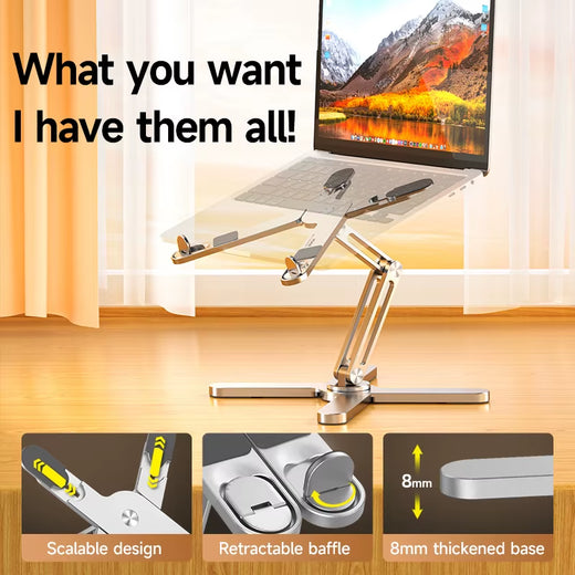 Adjustable Laptop Stand in Gray finish