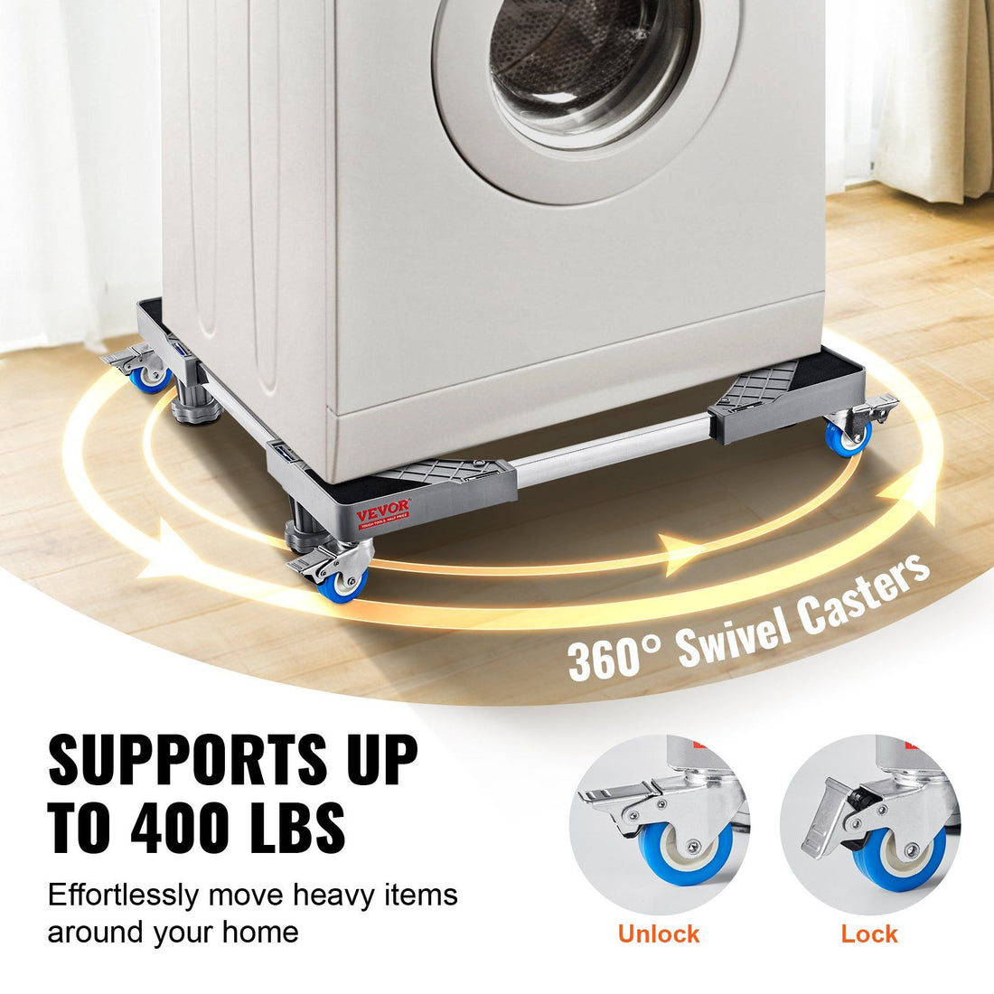 Adjustable Mini Fridge Mobile Stand detail close-up
