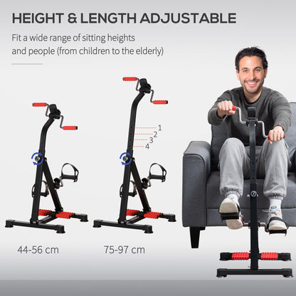Pedal exerciser used on table for arm cycling