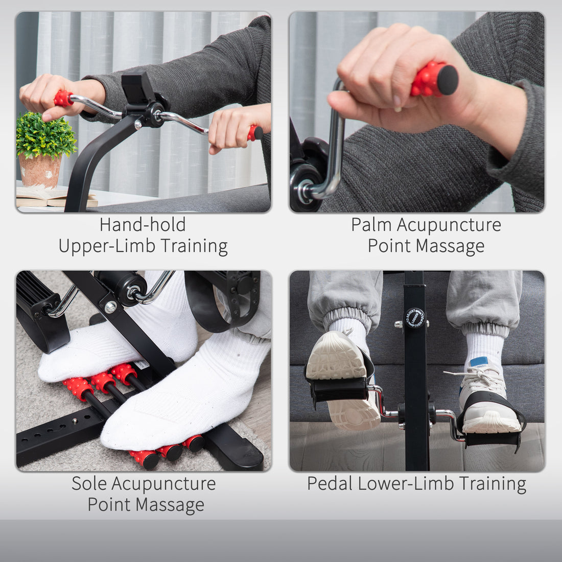 Pedal exerciser pedals and resistance dial