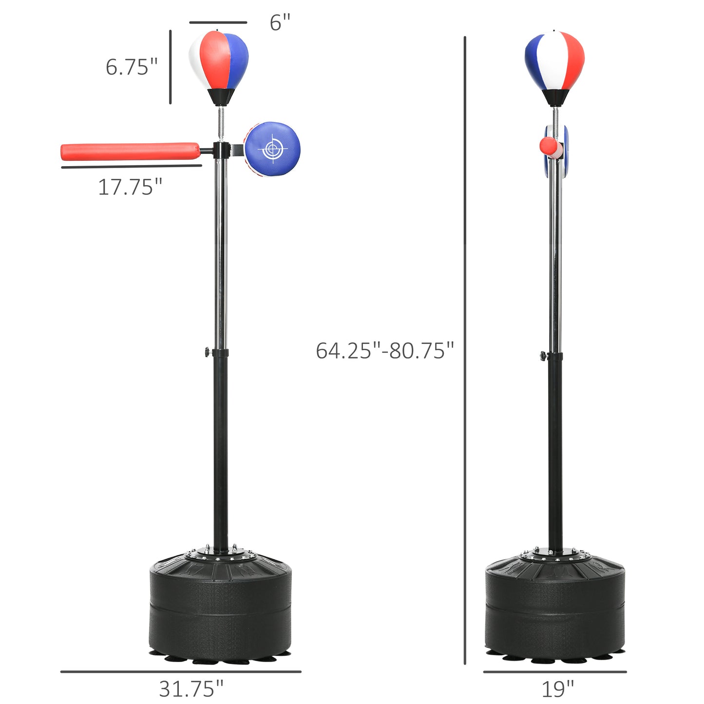 Adjustable Reflex Boxing Bag with Stand5