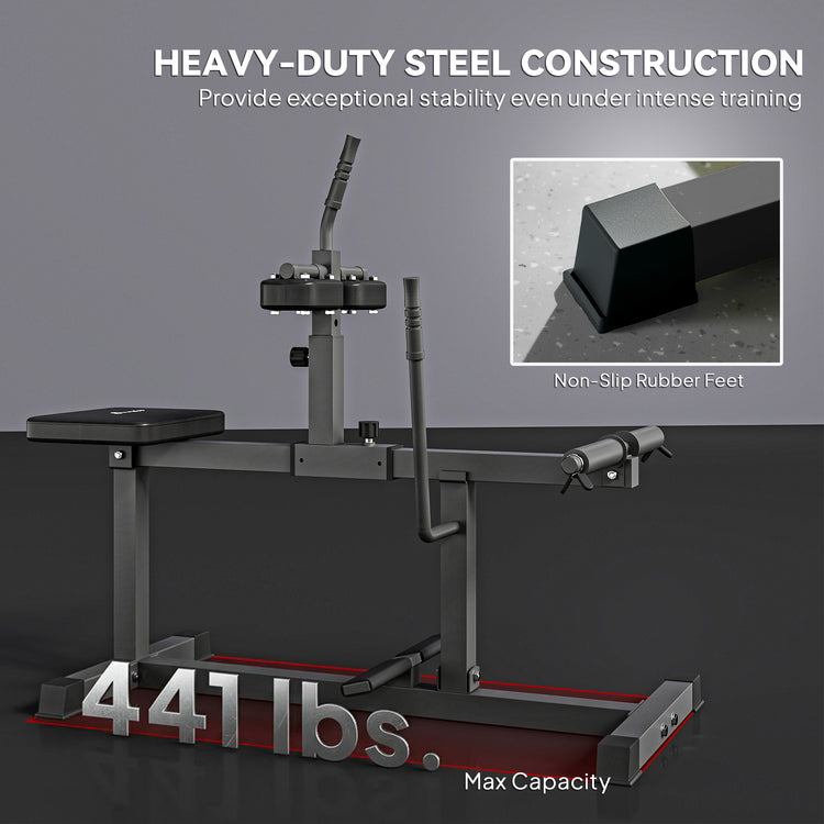 Seated calf raise lever arm and pad