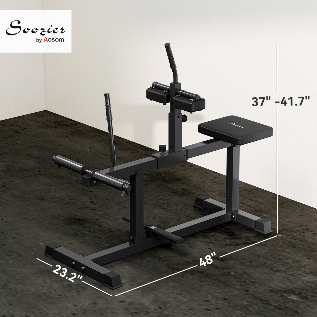 Calf raise machine in use, seated calf raise exercise