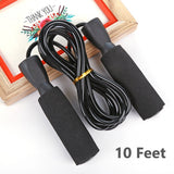 Adjustable speed skipping rope with ball bearings, black