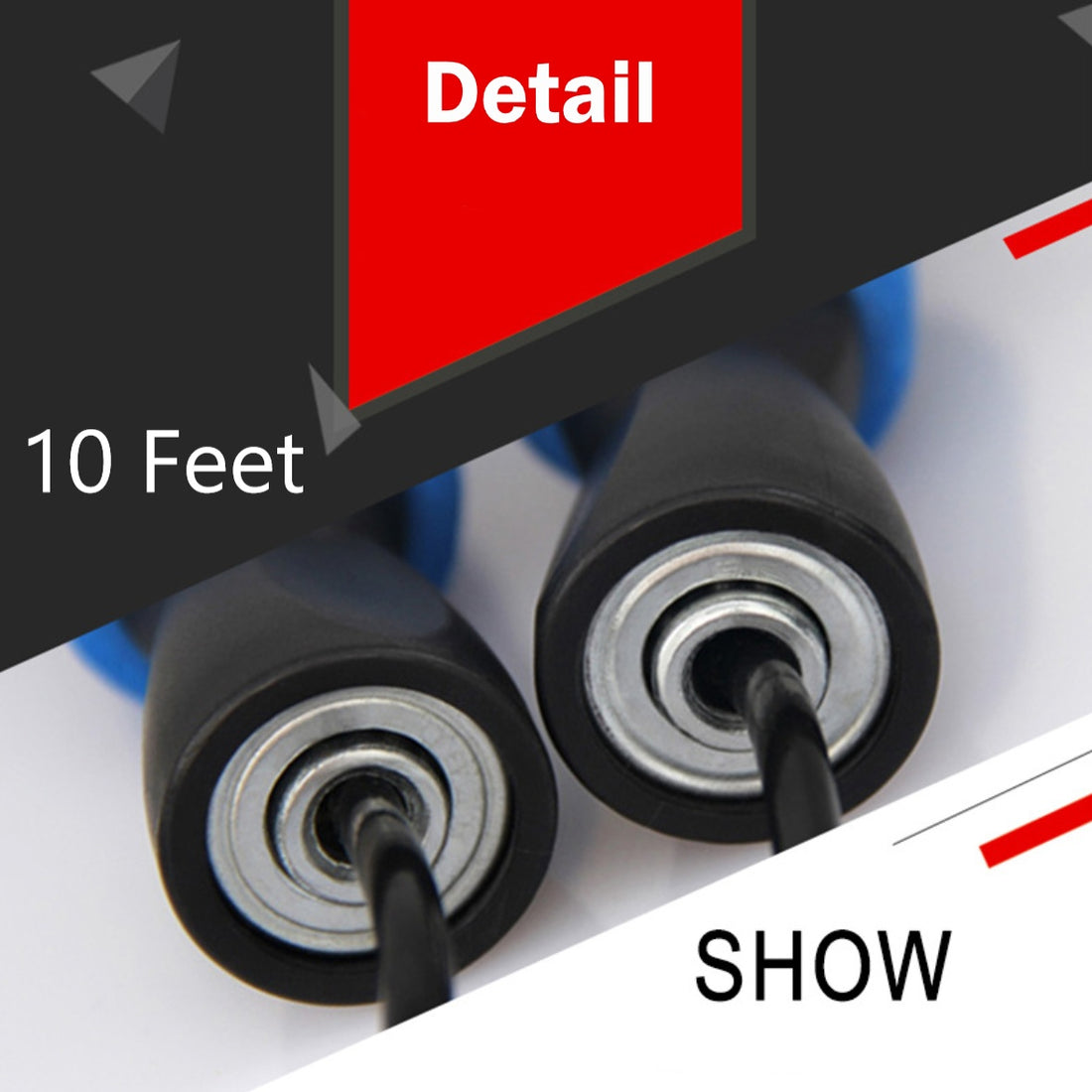 Speed rope coiled, length adjustable