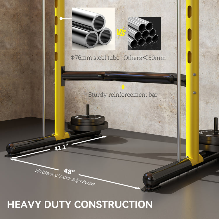 Squat rack steel frame dimensions and detail